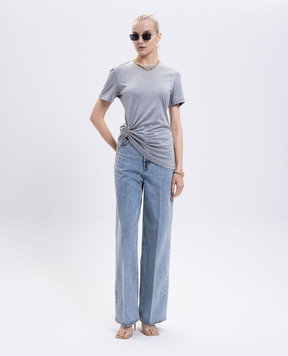 Toteme Blue jeans with logo patch 242WRB2426FB0045