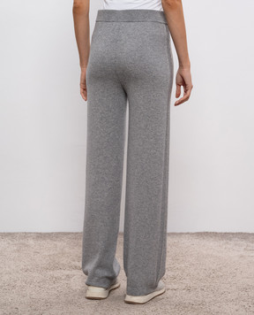 Peserico Grey wool, silk and cashmere sweatpants S94107F1209283