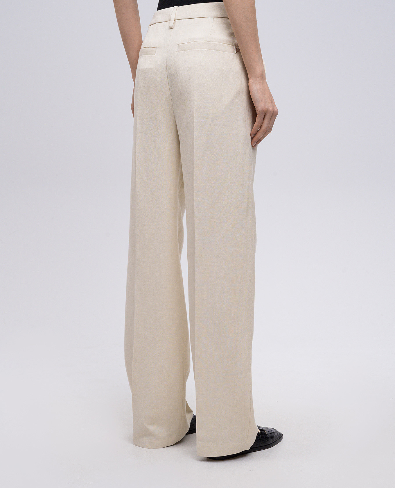 Beige linen pants Dondup 5