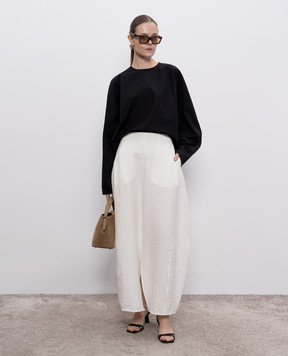Toteme Black top with a harvester effect 252WRT0431FB0374