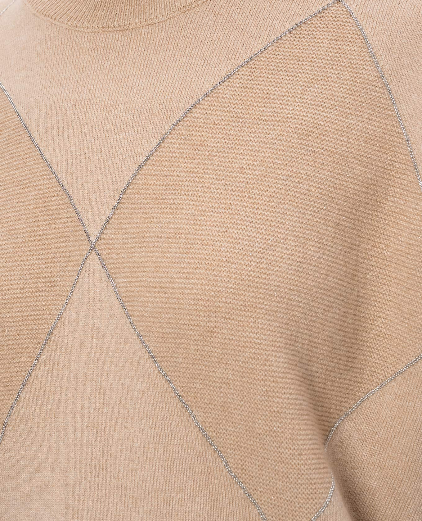 Beige wool, silk and cashmere jumper Peserico 5