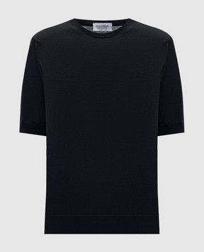 John Smedley Black CERICE merino wool T-shirt CERICE