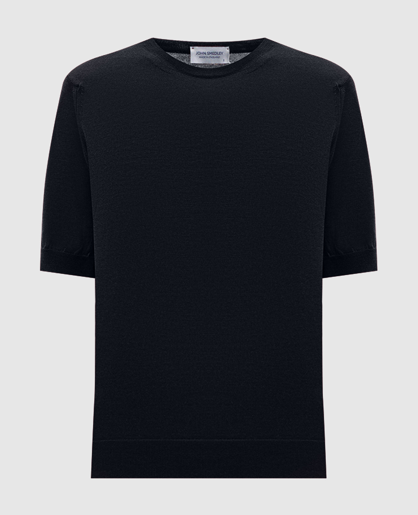 Black CERICE merino wool T-shirt John Smedley