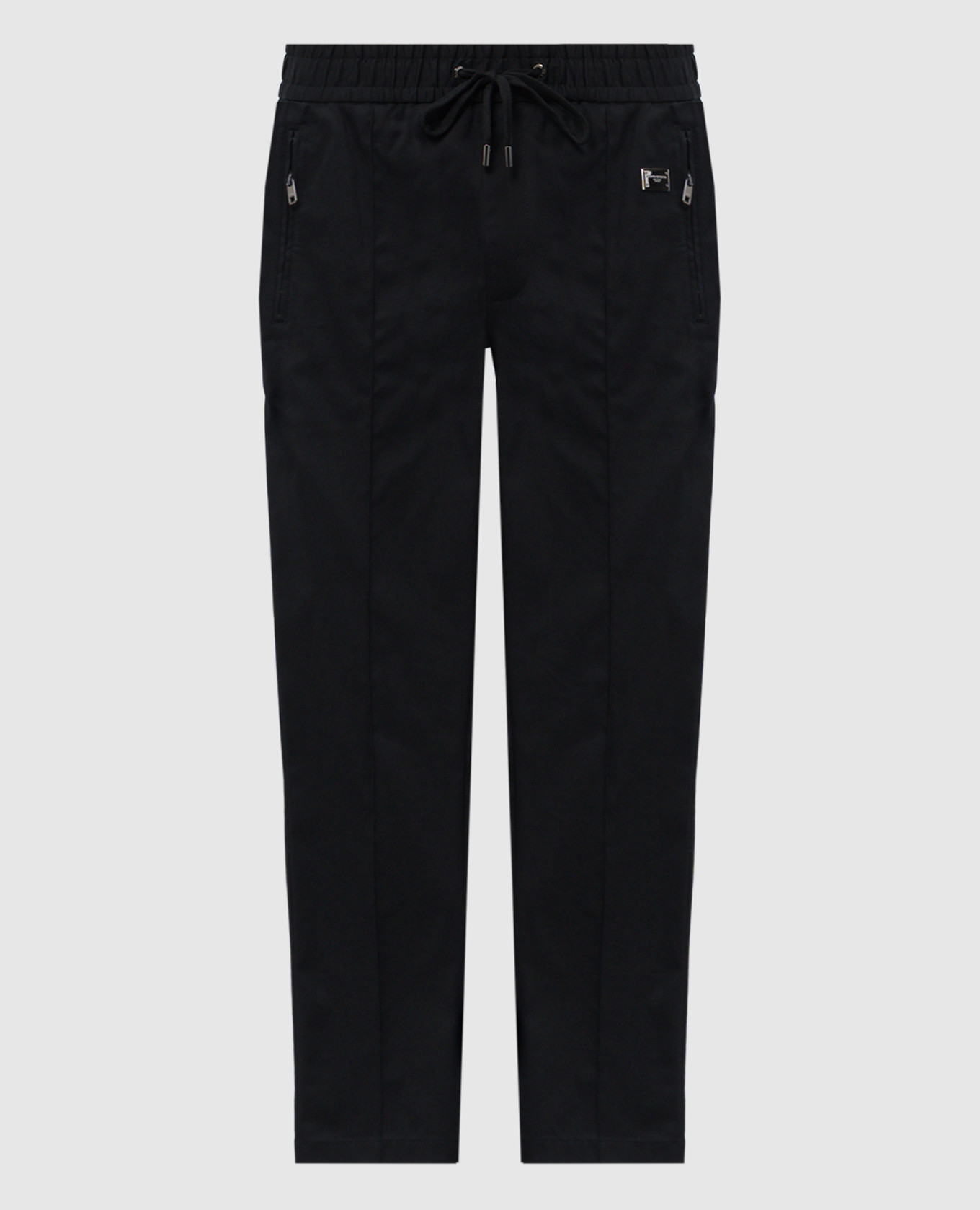 

Black pants with logo plate Dolce&Gabbana