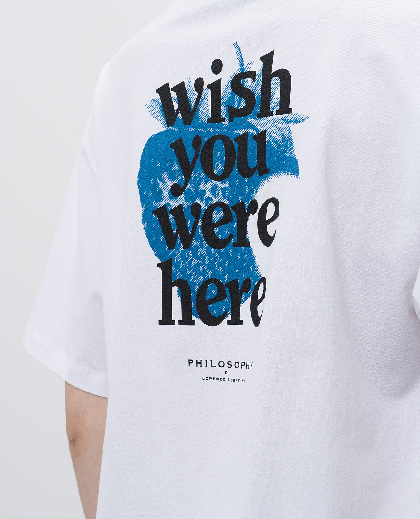 White T-shirt with logo print and inscription print Philosophy di Lorenzo Serafini 5