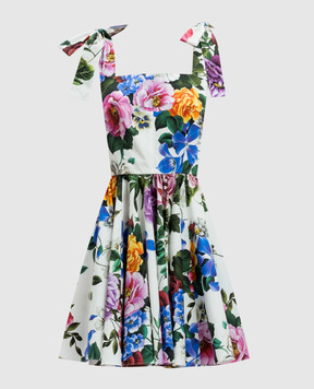 Dolce&Gabbana White floral print mini dress F6ZT2THS5S6