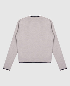 Dolce&Gabbana Children's gray wool sweater with logo L5KWK5JDVB7