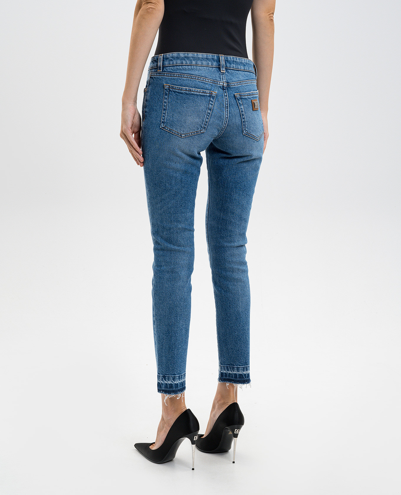 Blue skinny jeans with logo Dolce&Gabbana 4