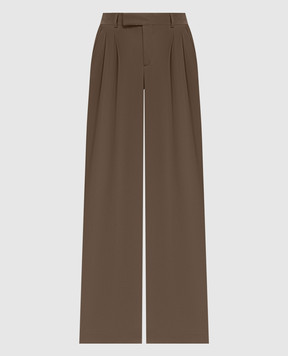 Jacob Lee Khaki silk pants WTP056SS25SCLO