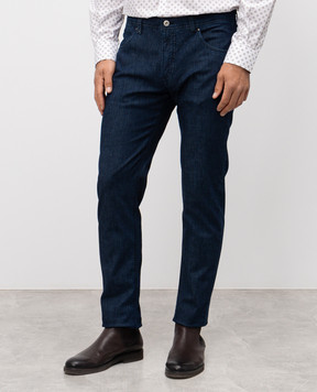 Florentino Blue jeans with logo patch 125554410713