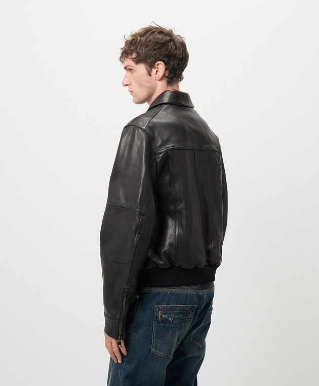 Balmain - Black leather jacket DH0TE132LC62 - shop with European