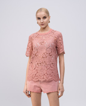 Dolce&Gabbana Pink lace top F8V21THLM7L