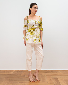 Roberto Cavalli White blouse with a print RTT703