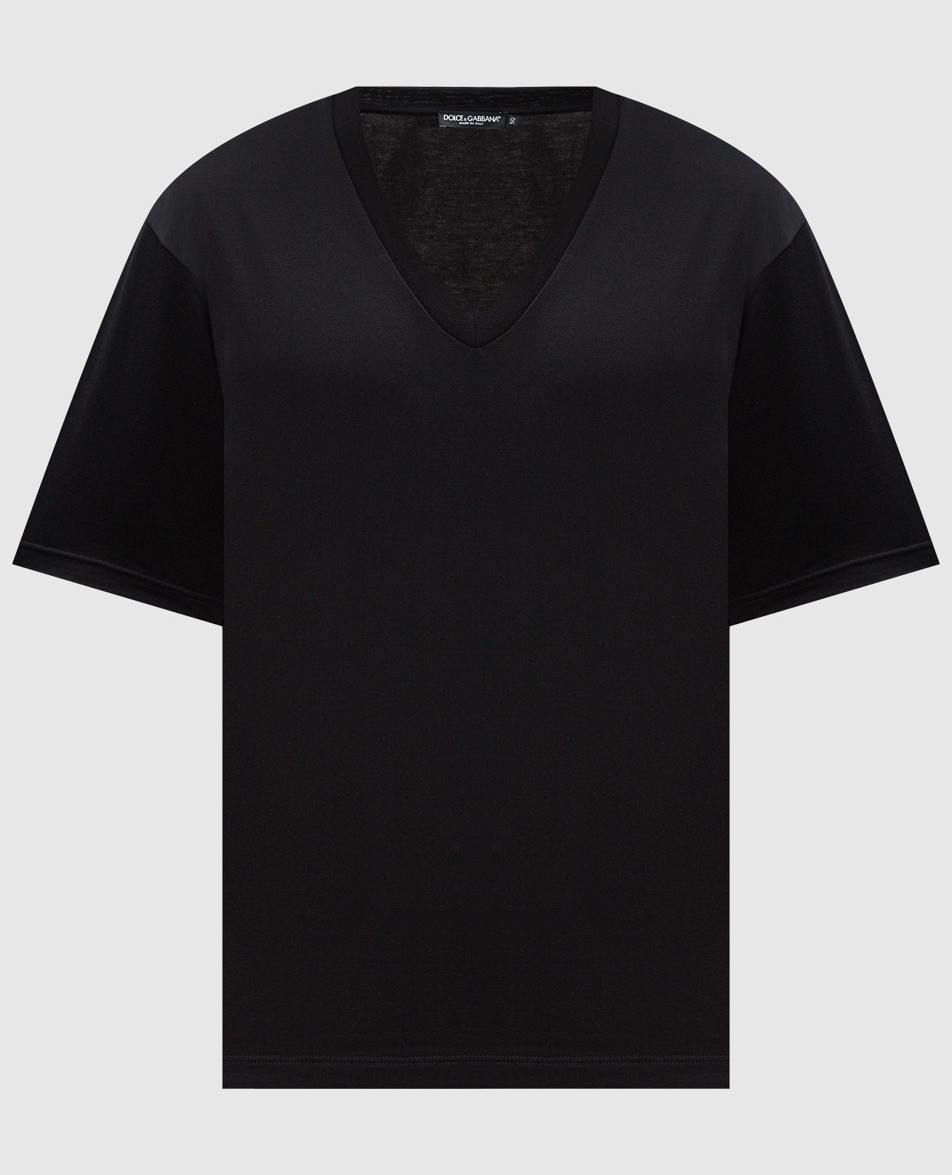 Black straight cut t-shirt with logo dolce&gabbana