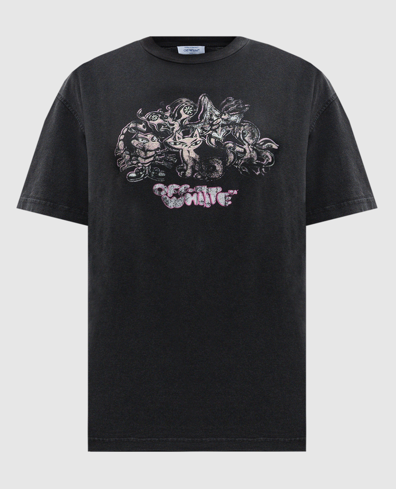 

Gray t-shirt with Reg Tee brand print Off-White, Grey