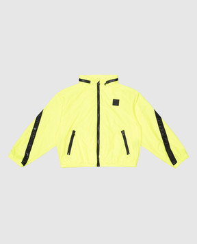 Balmain Children's yellow windbreaker with logo BU2P37Z18741214