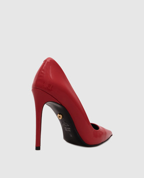 Babe Pay Pls Red and gray patent leather shoes 201119256N