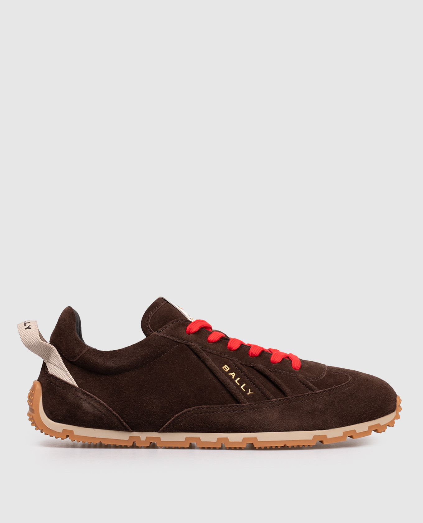 Brown suede Quarry sneakers with logo Bally