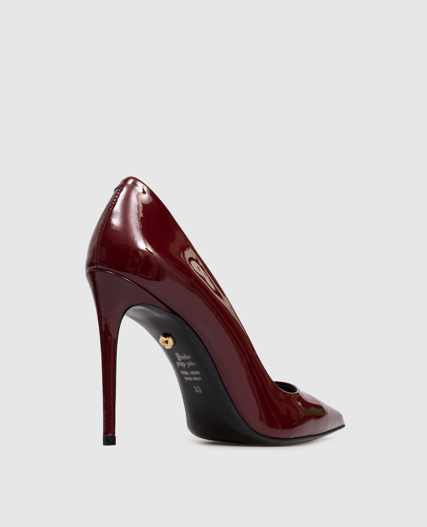 

Burgundy patent leather shoes Babe Pay Pls