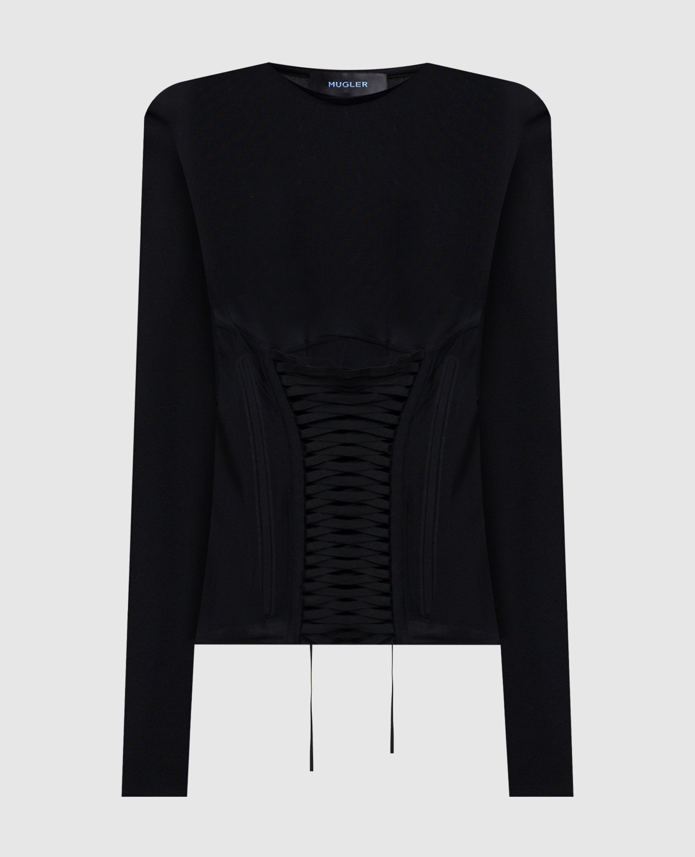 

Black top with lace-up detail Thierry Mugler