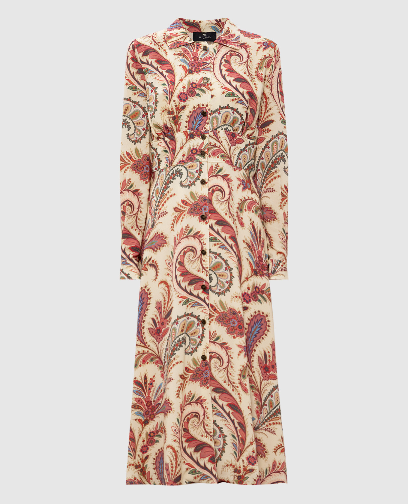 Yellow Paisley print shirt dress Etro