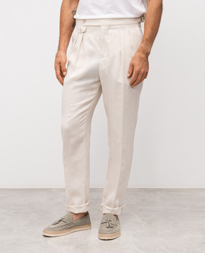 Brunello Cucinelli Beige linen pants MP420M5030