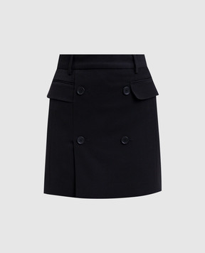 Balenciaga Black mini skirt with wool 838765TRT01