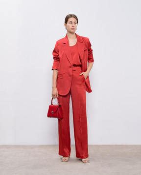 Peserico Red jacket with monil chain E01100U04270