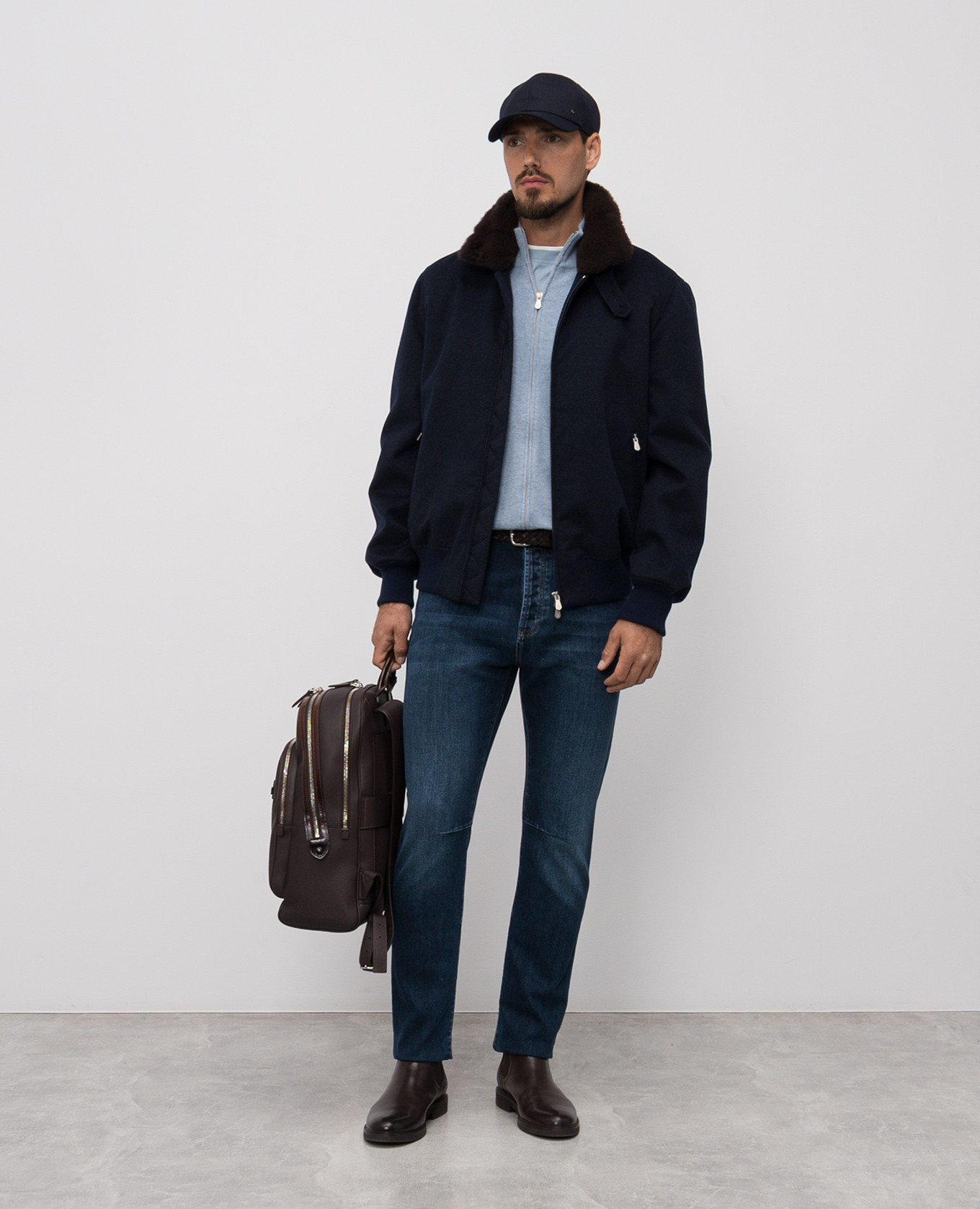 

Blue cashmere cardigan Brunello Cucinelli, Light blue