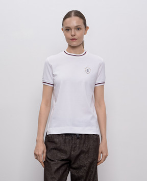 Brunello Cucinelli White T-shirt with emblem M0T81VD110