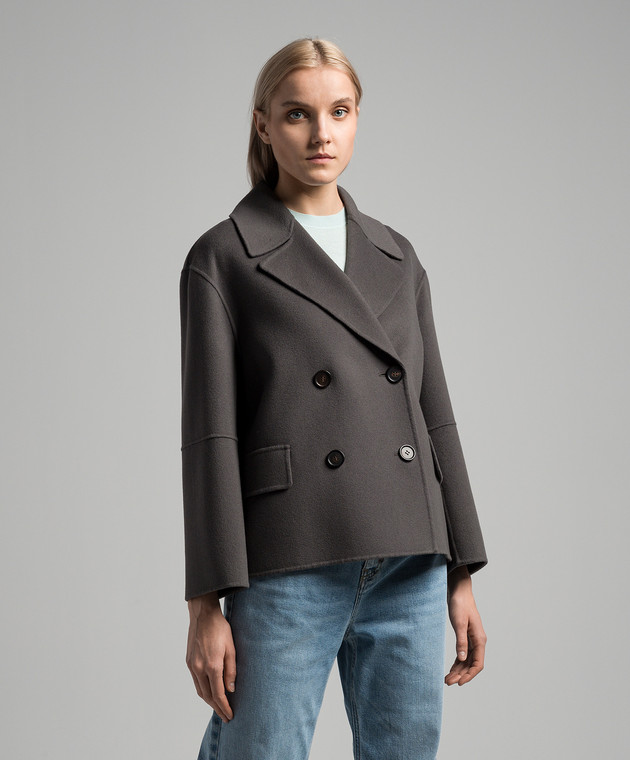 Max mara grey wool coat hotsell