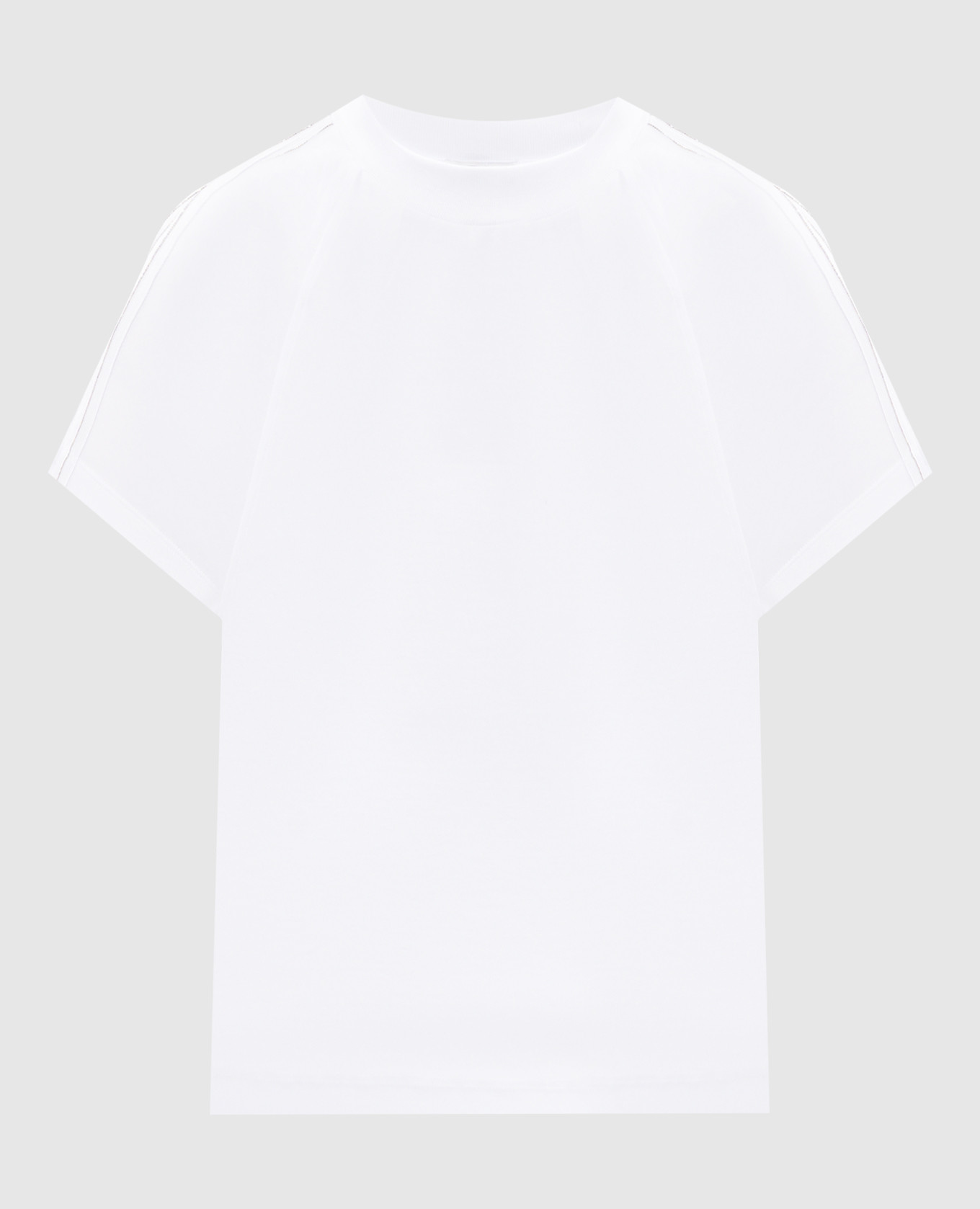 White T-shirt with a monil chain Peserico