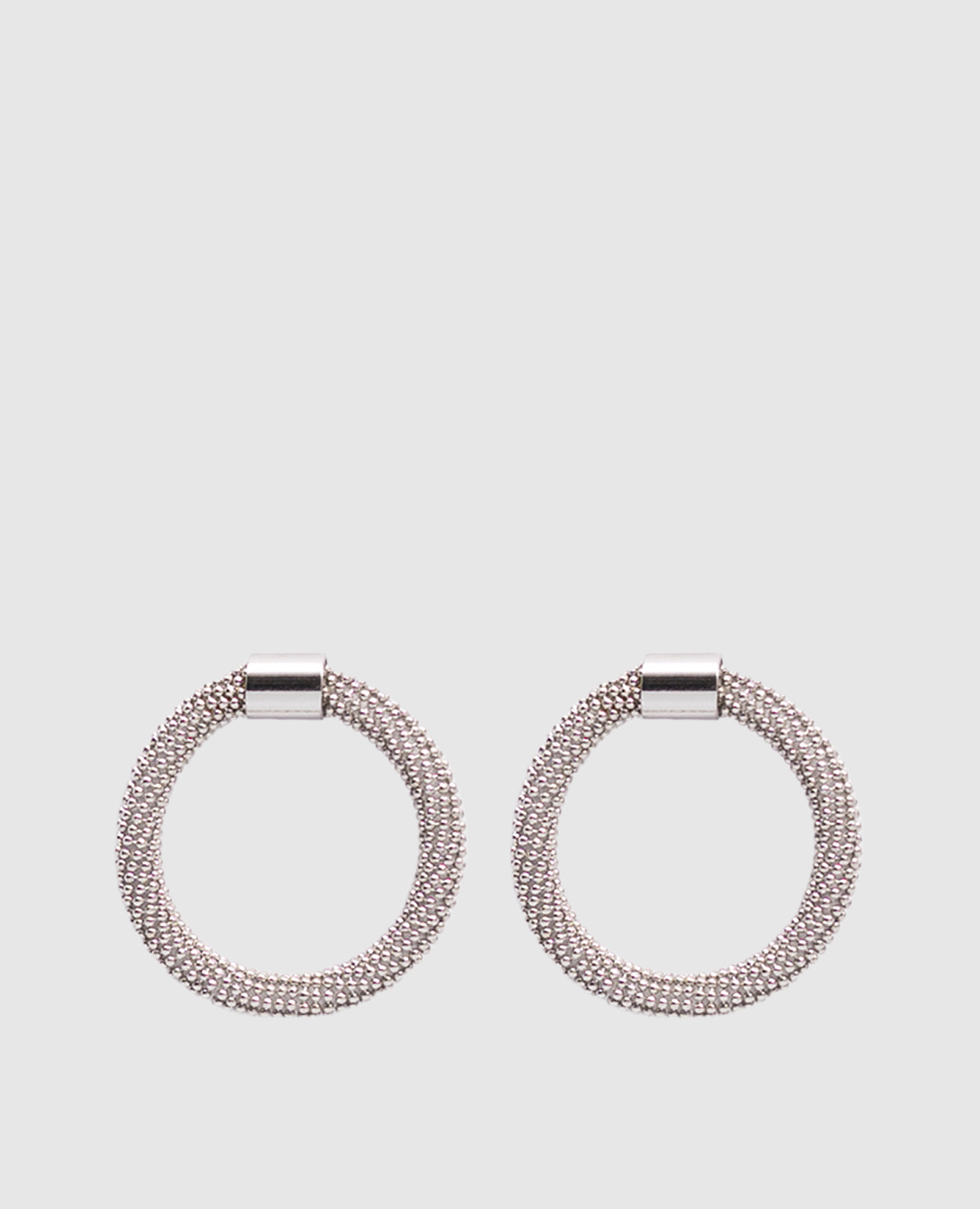 Silver earrings with a monil chain Peserico