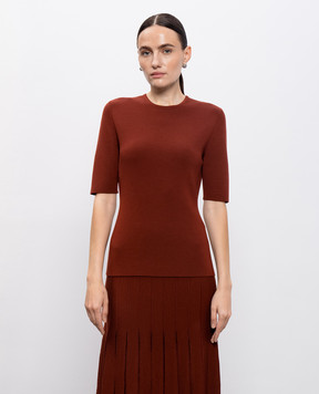 Gabriela Hearst Brown Andrius wool top 4259903A002