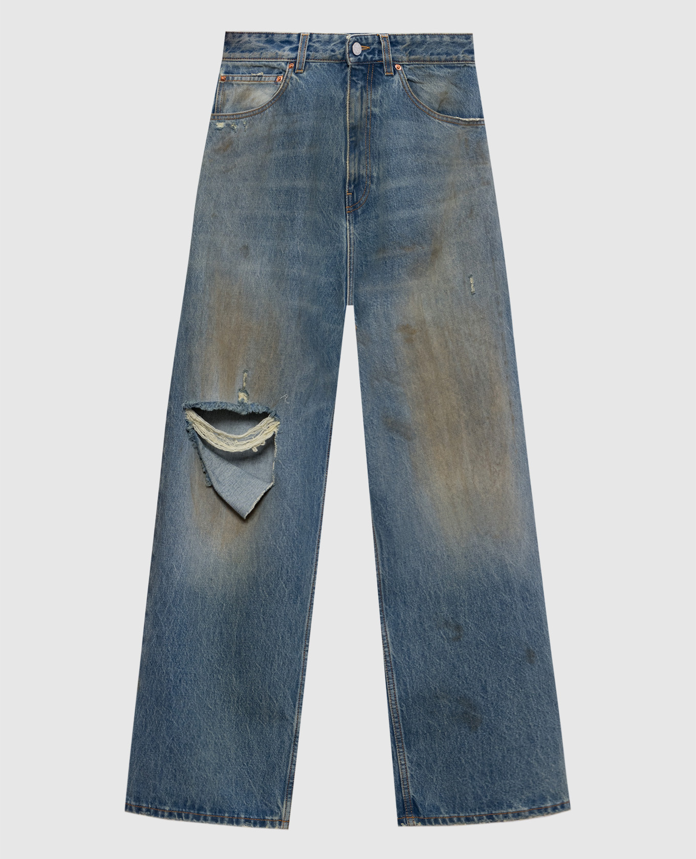 

Blue jeans with a vintage effect Vetements