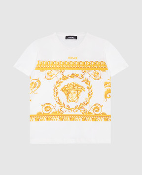 Versace Medusa Garland Kids White T-Shirt 10183421A13183