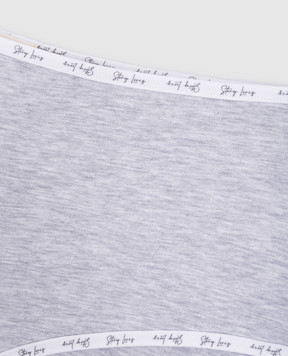 Story Loris Children's gray melange panties with a logo 36307816