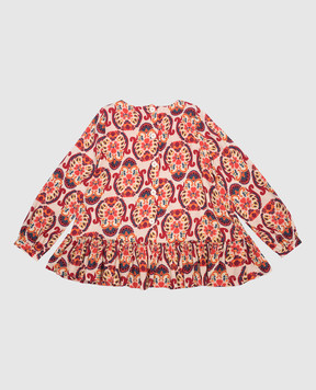 Twinset Children's blouse in floral print with brooch GA7241610