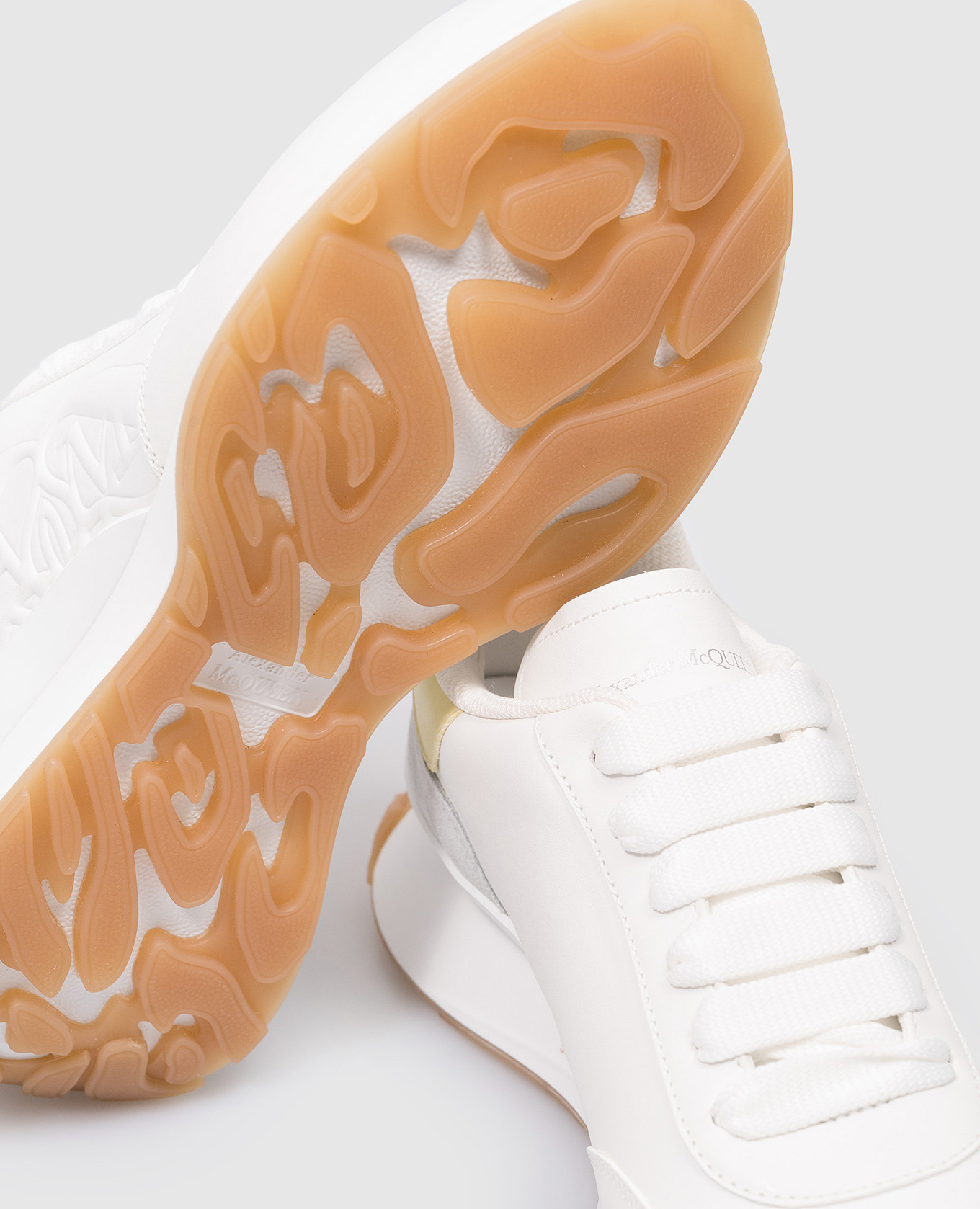 White leather sneakers with logo Alexander McQueen 5