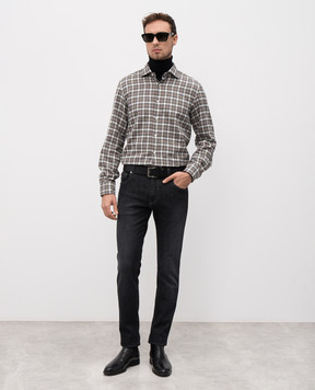Doriani Cashmere Gray jeans with a worn effect P125ZIPF19T18