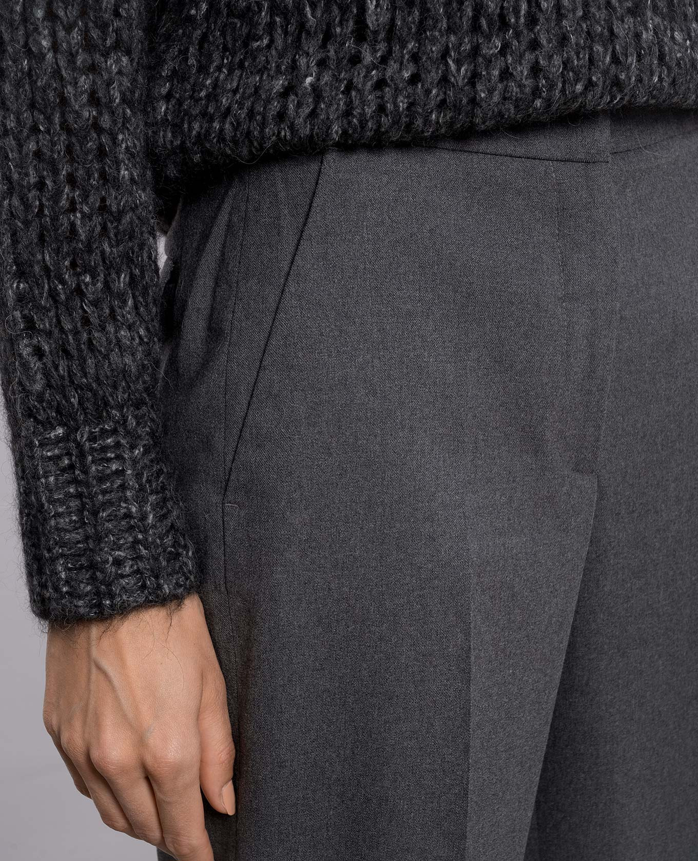 

Gray pants with lapels Peserico, Grey