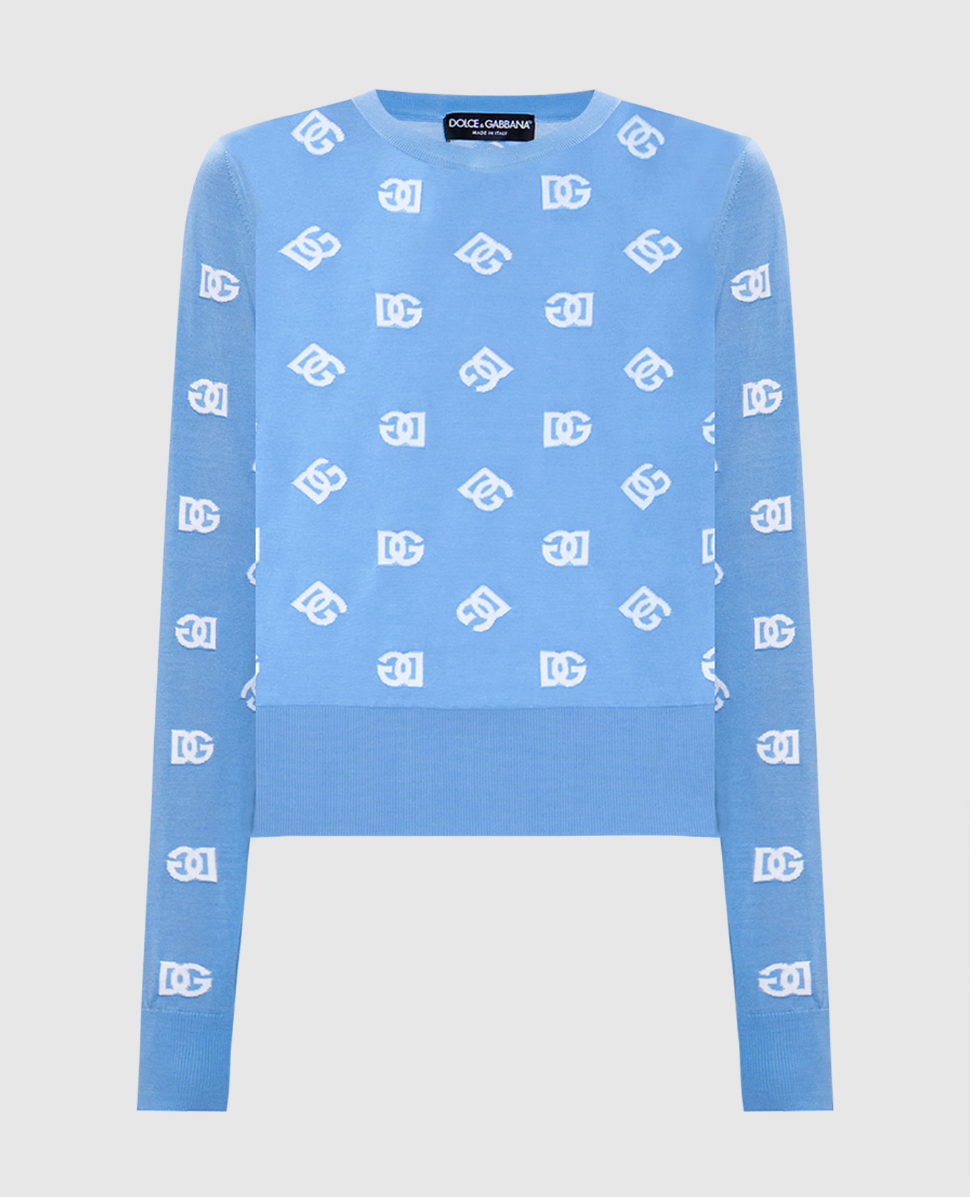 Blue DG wool and silk jumper Dolce&Gabbana