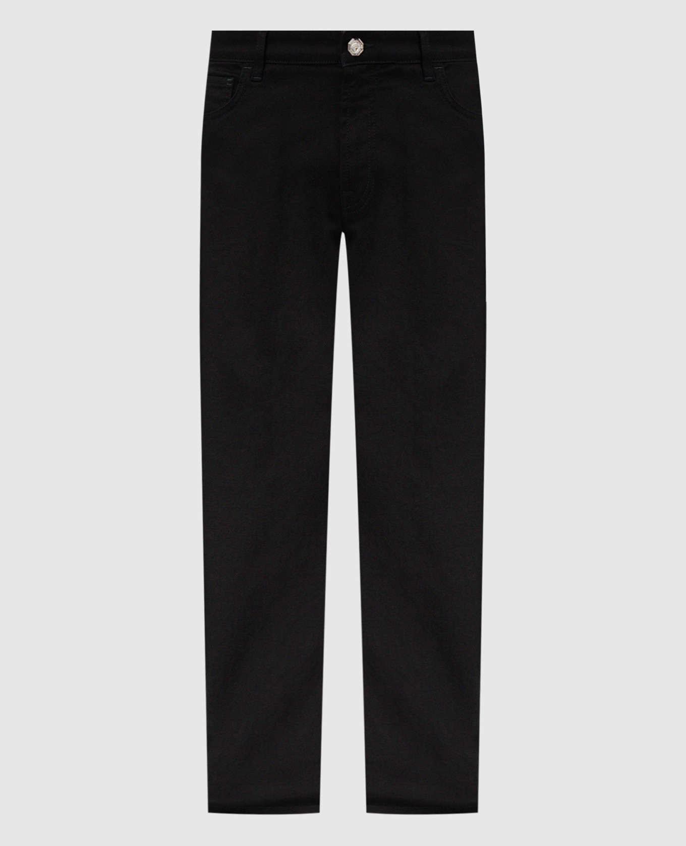 

Black jeans with a metal emblem in the form of an eagle head Stefano Ricci