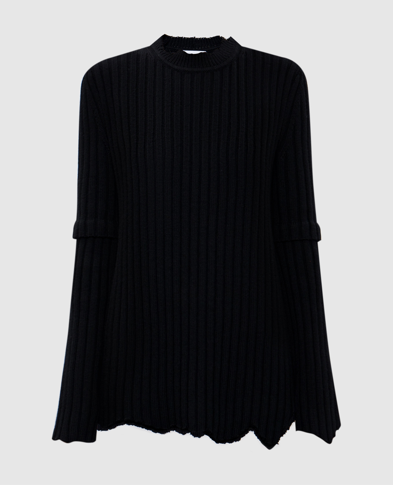 

Black wool sweater with cutouts Helmut Lang