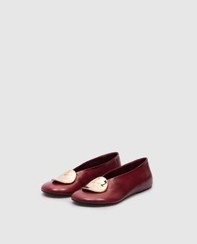 Jil Sander Burgundy leather ballet flats J15WZ0029P8226