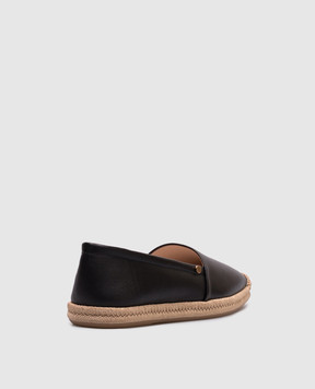 Agnona Black leather espadrilles LI0901L8262