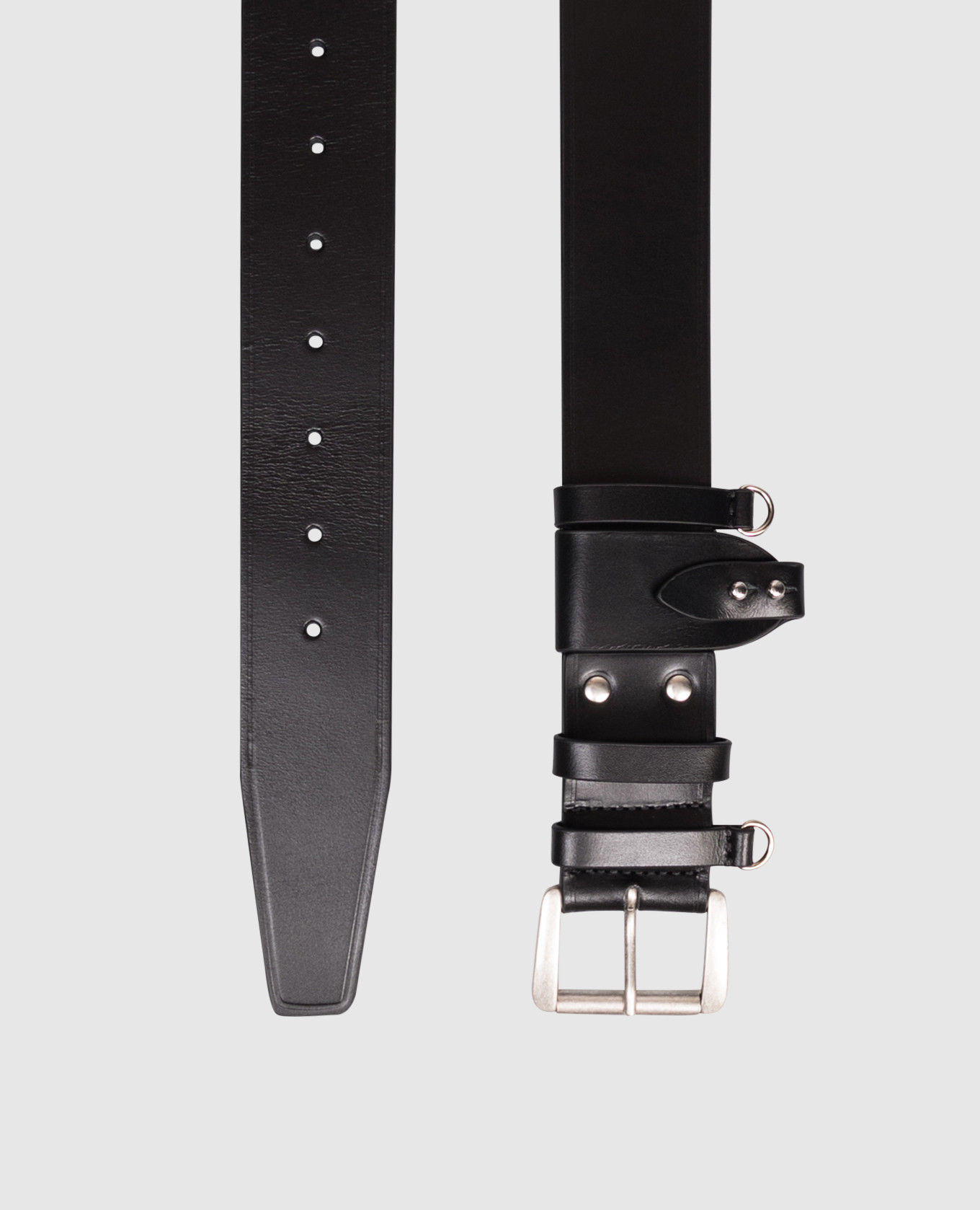 

Black leather belt with loops Ann Demeulemeester