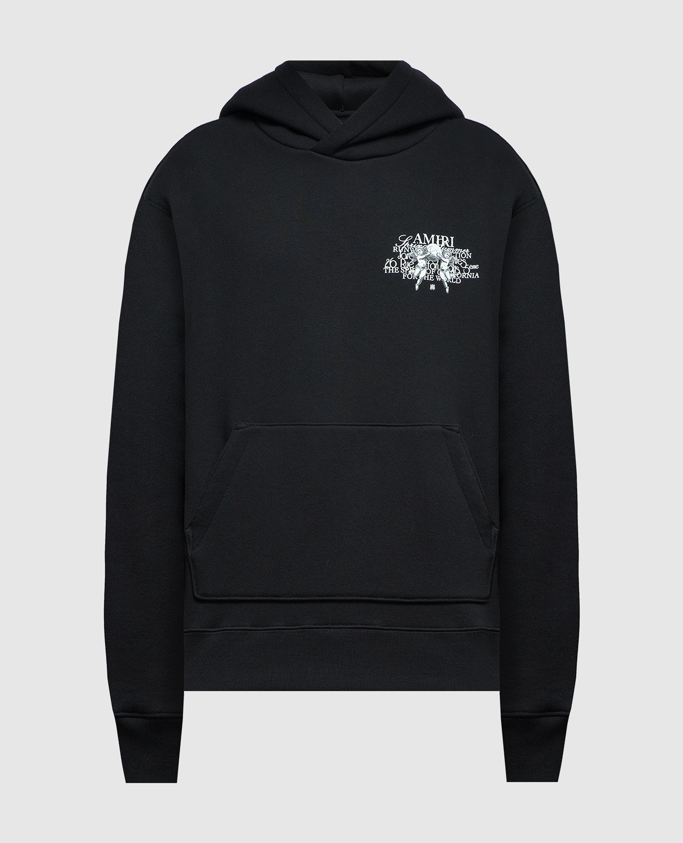 

Black hoodie with contrast logo print AMIRI, Черный