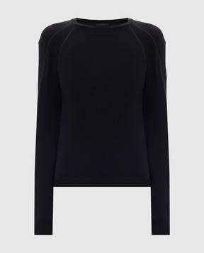 Moncler Black longsleeve with wool J20938D0000489ANQ