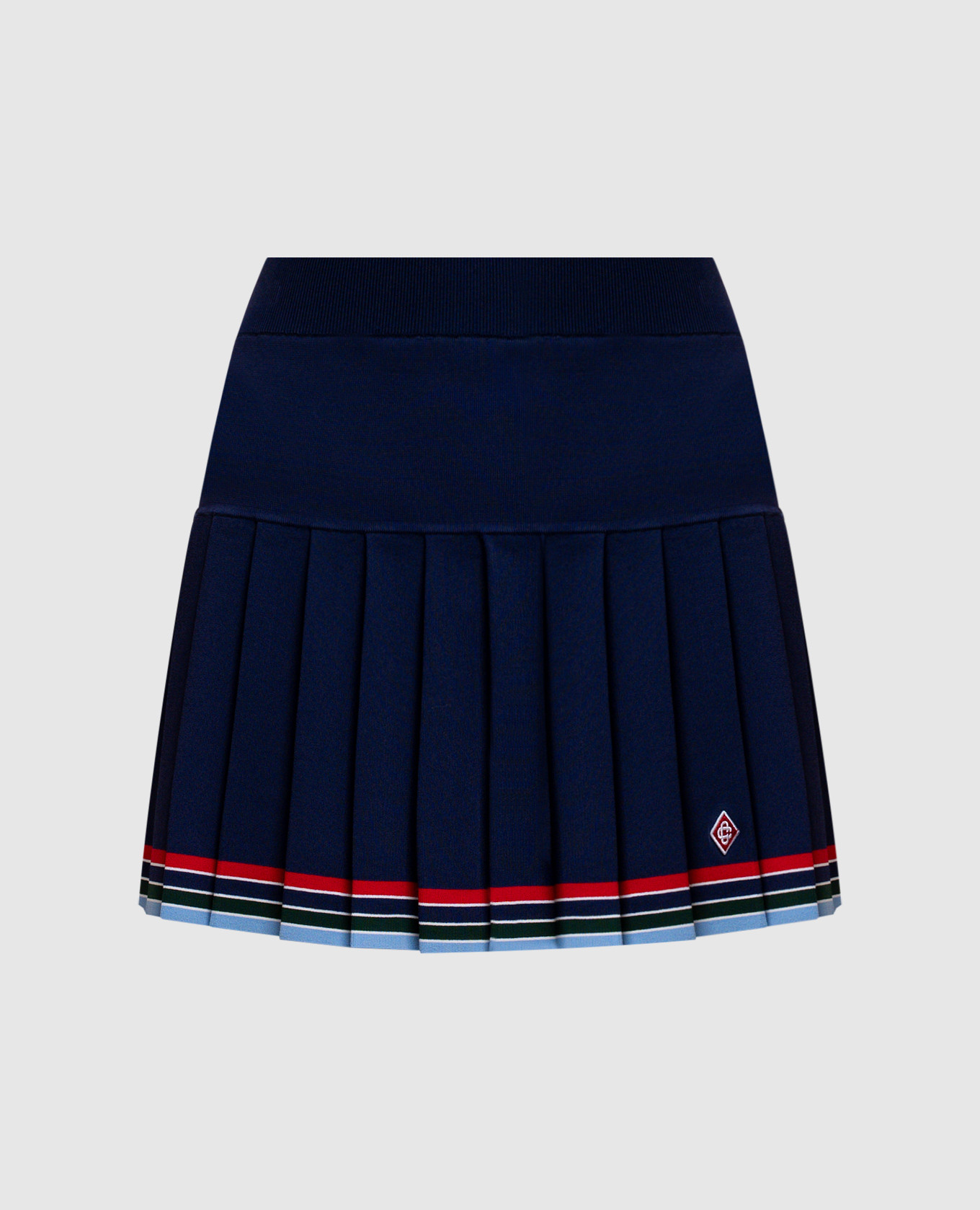 

Blue pleated skirt with emblem patch Casablanca